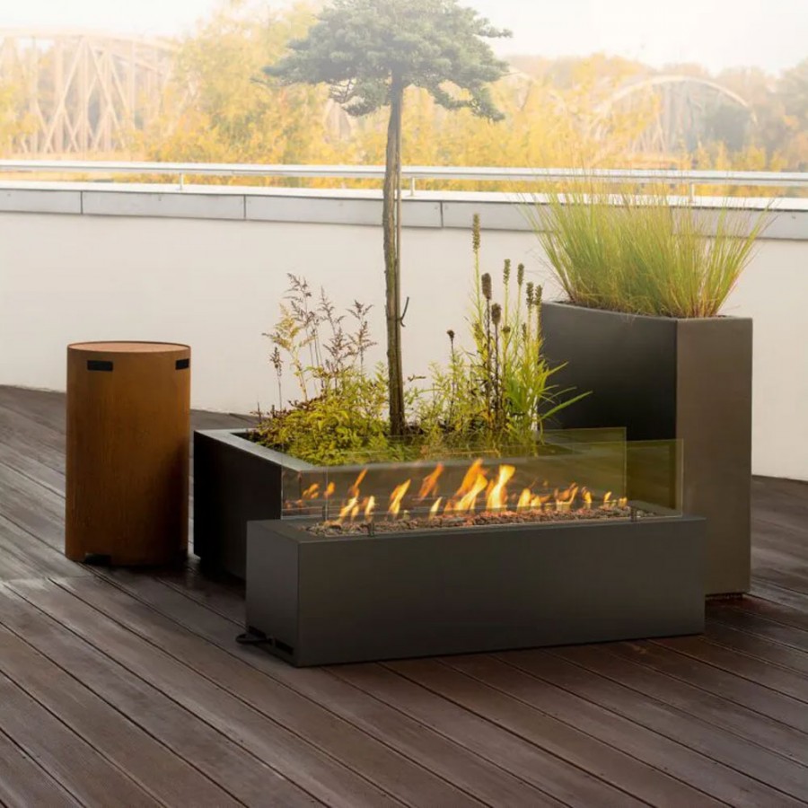 Semineu pe gaz pentru exterior Planika, GALIO BLACK